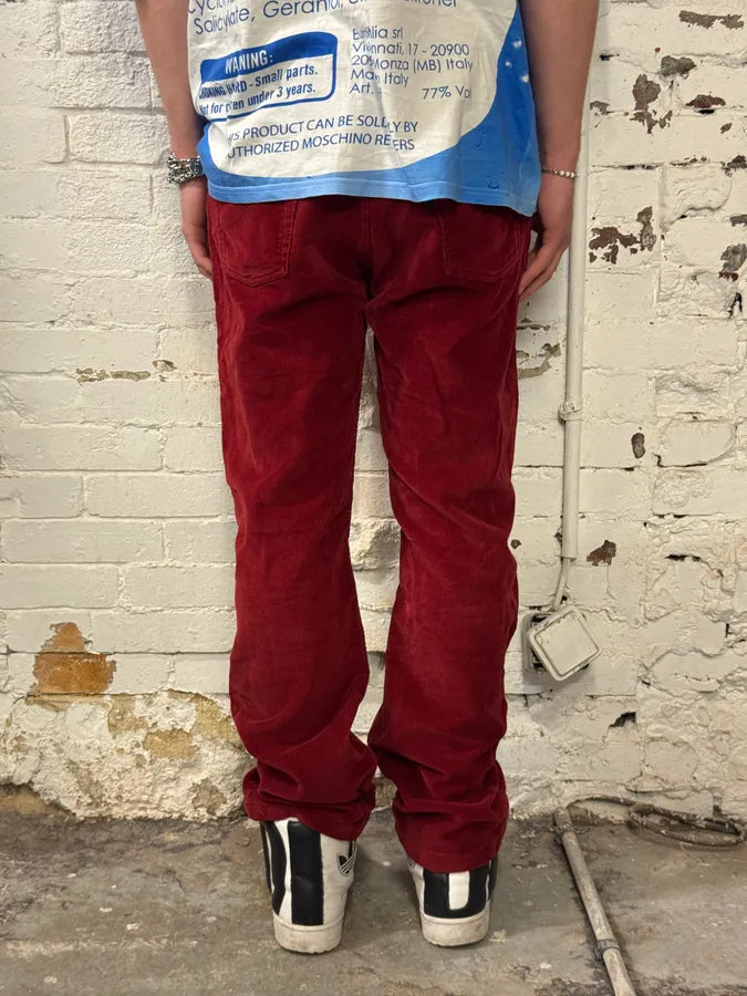 Gucci Velvet Corduroy Bordeaux Pants SqJDZiN 3
