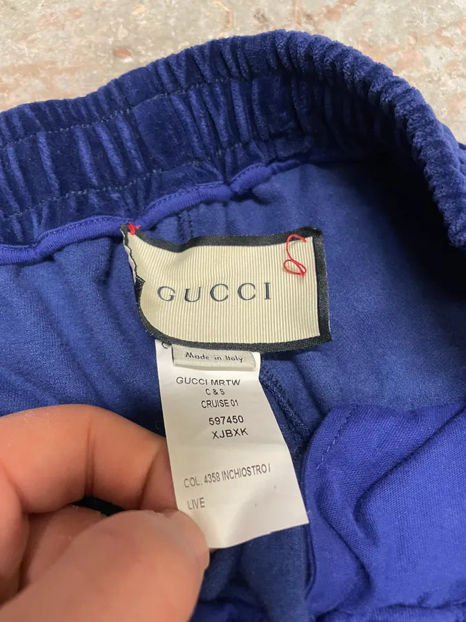 Gucci Velvet Propaganda Navy Joggers FjoJpRI 10