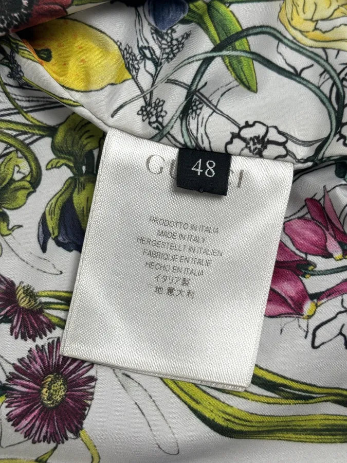 AW2012 Gucci Black Nylon Floral Lined Bomber Jacket hIPPili 9