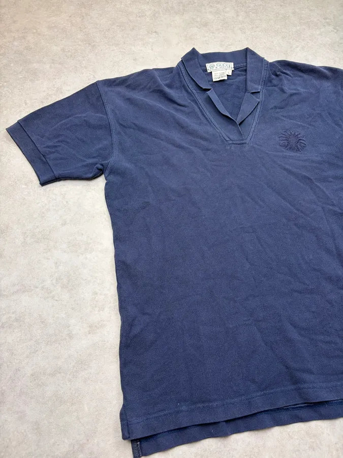 1980s Gucci Archive Navy Polo Shirt WbTtyMp 4