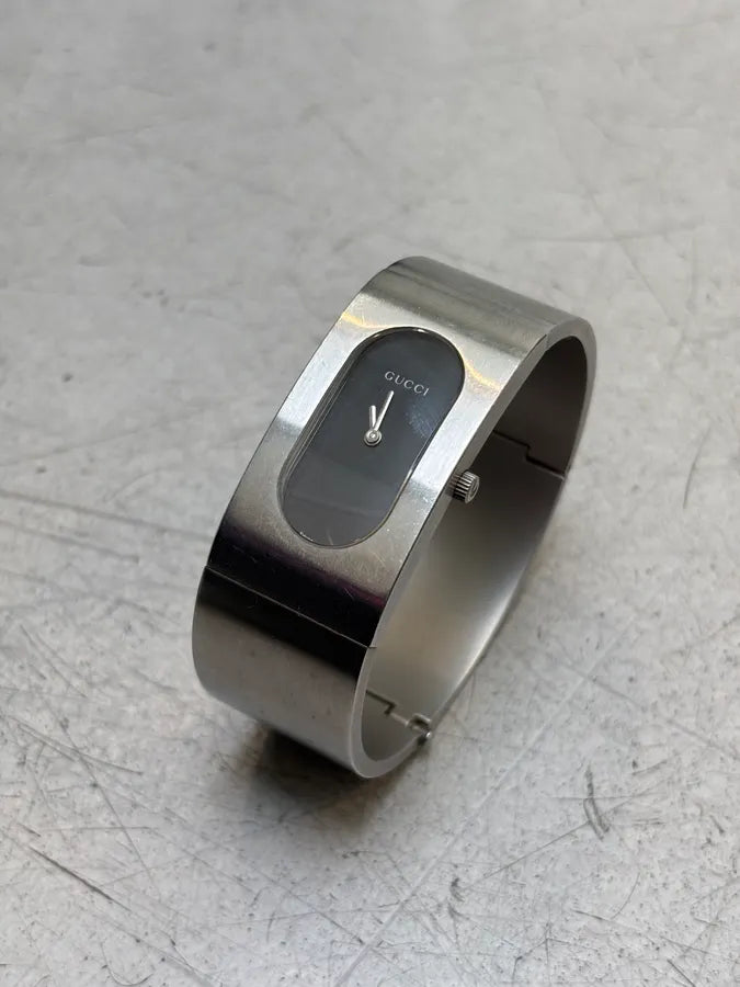 Gucci Vintage Stainless Steel Bangle Watch wSFSCWU 0
