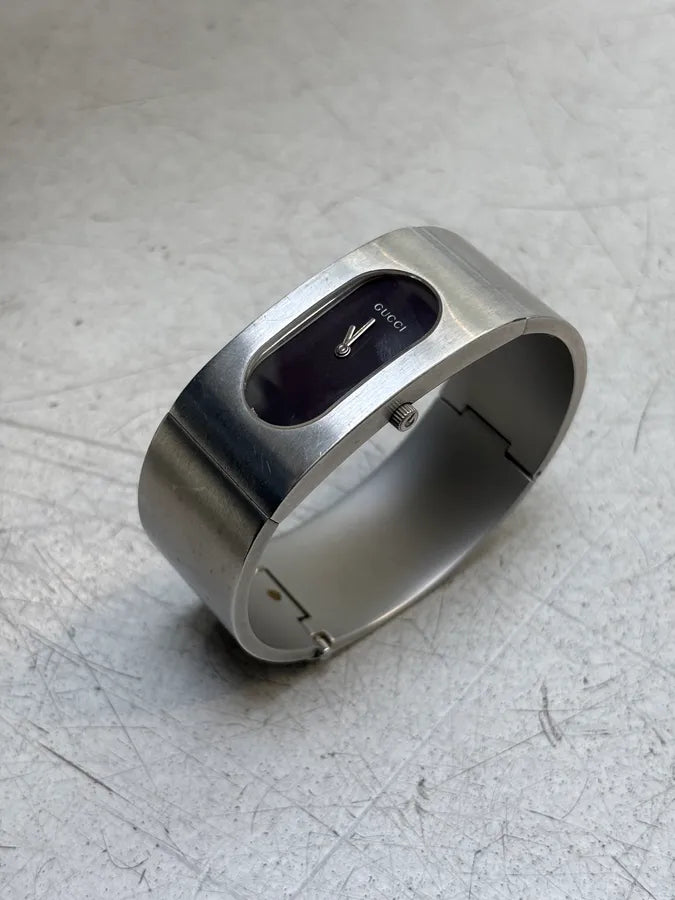 Gucci Vintage Stainless Steel Bangle Watch wSFSCWU 2