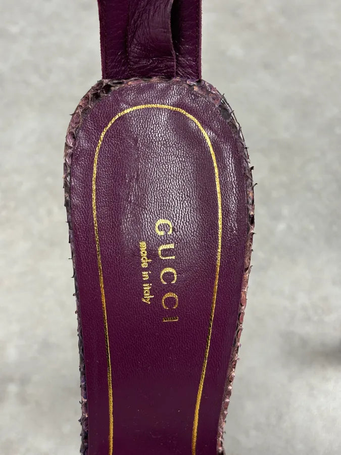 SS2011 Gucci Violet Python Leather Peep Heels by Frida Giannini OijKtRw 16