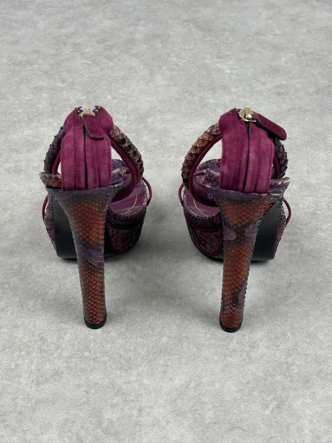 SS2011 Gucci Violet Python Leather Peep Heels by Frida Giannini OijKtRw 11