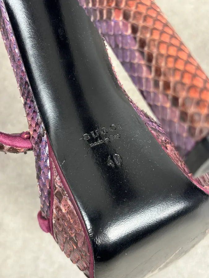 SS2011 Gucci Violet Python Leather Peep Heels by Frida Giannini OijKtRw 17