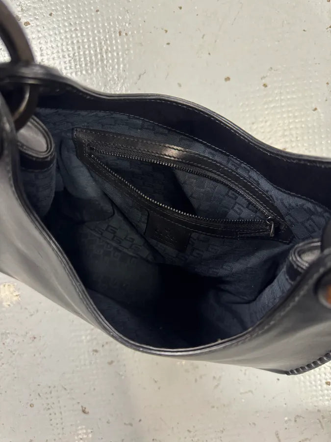 Gucci Whipstitched Bamboo Hobo Black Leather Hande Bag by Tom Ford RGSgVGg 10