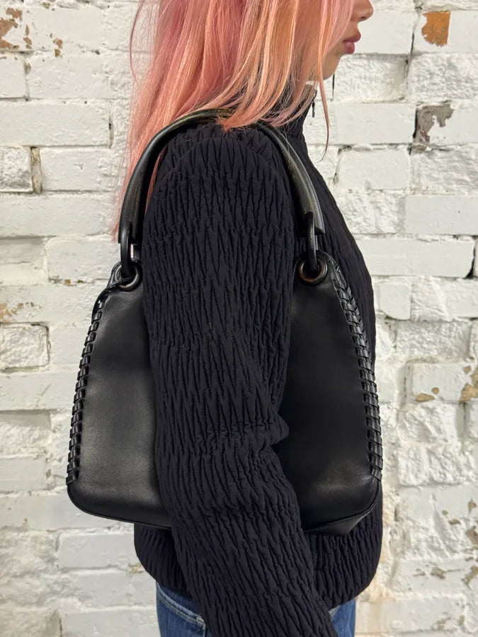 Gucci Whipstitched Bamboo Hobo Black Leather Hande Bag by Tom Ford RGSgVGg 2