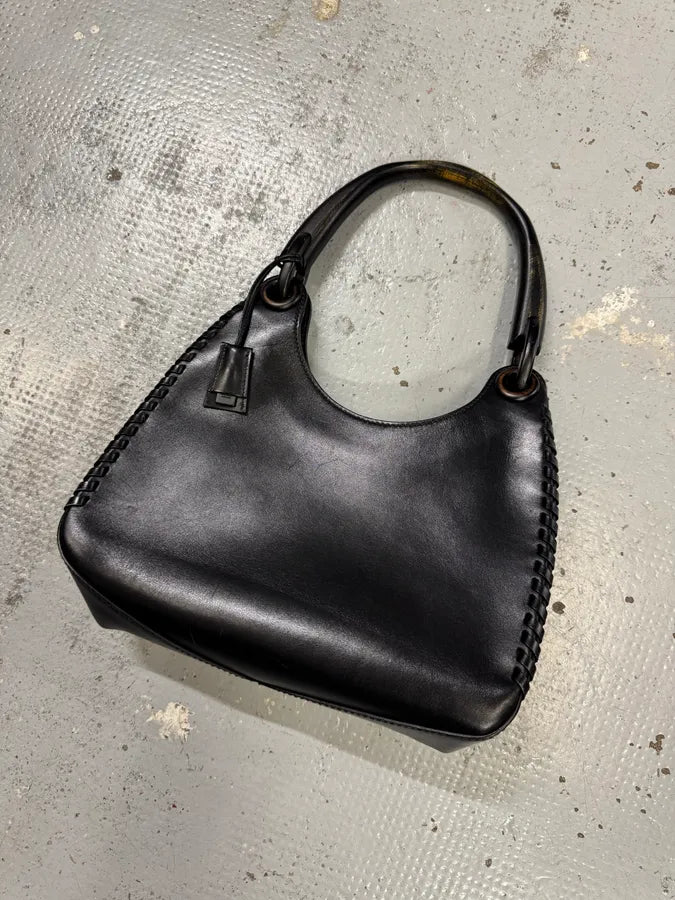 Gucci Whipstitched Bamboo Hobo Black Leather Hande Bag by Tom Ford RGSgVGg 3