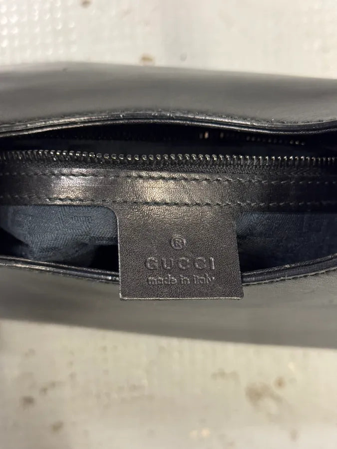 Gucci Whipstitched Bamboo Hobo Black Leather Hande Bag by Tom Ford RGSgVGg 9