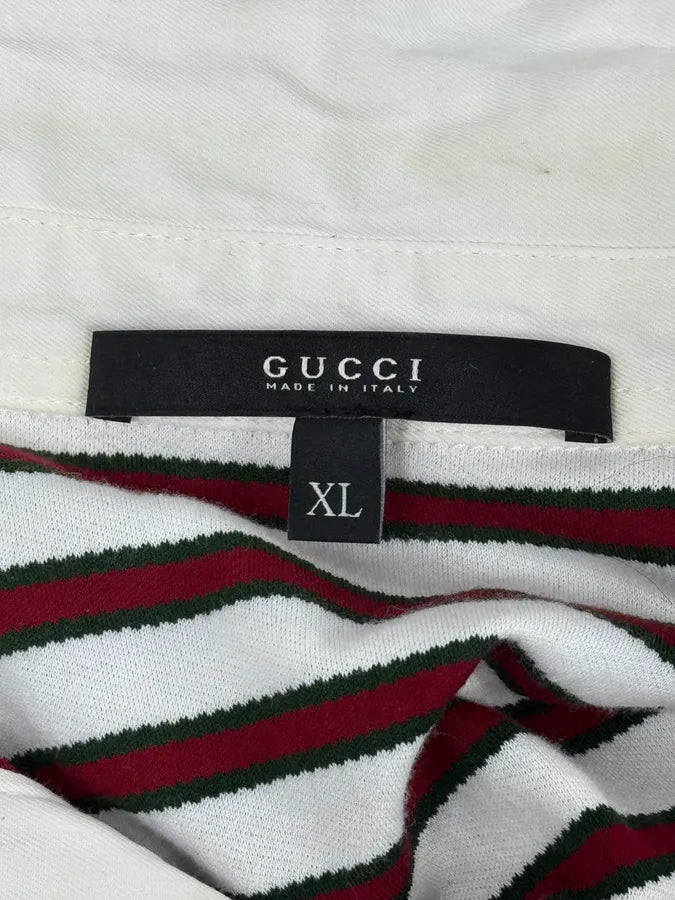 SS2009 Gucci White & Red Signature Polo Shirt mZadHxd 7