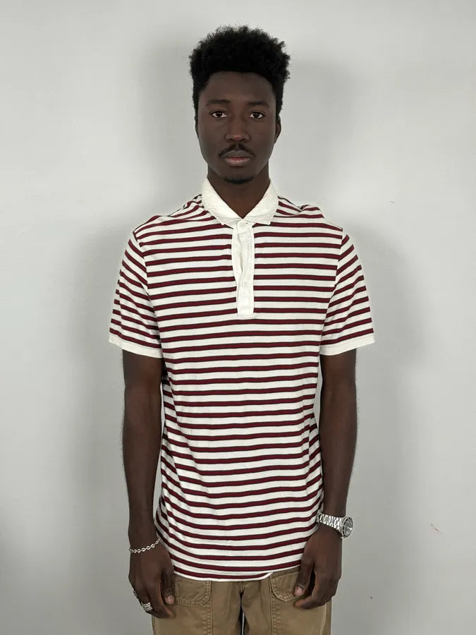 SS2009 Gucci White & Red Signature Polo Shirt mZadHxd 1