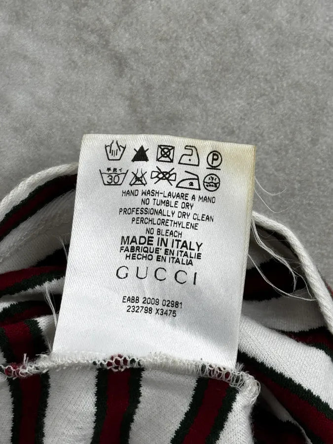 SS2009 Gucci White & Red Signature Polo Shirt mZadHxd 8