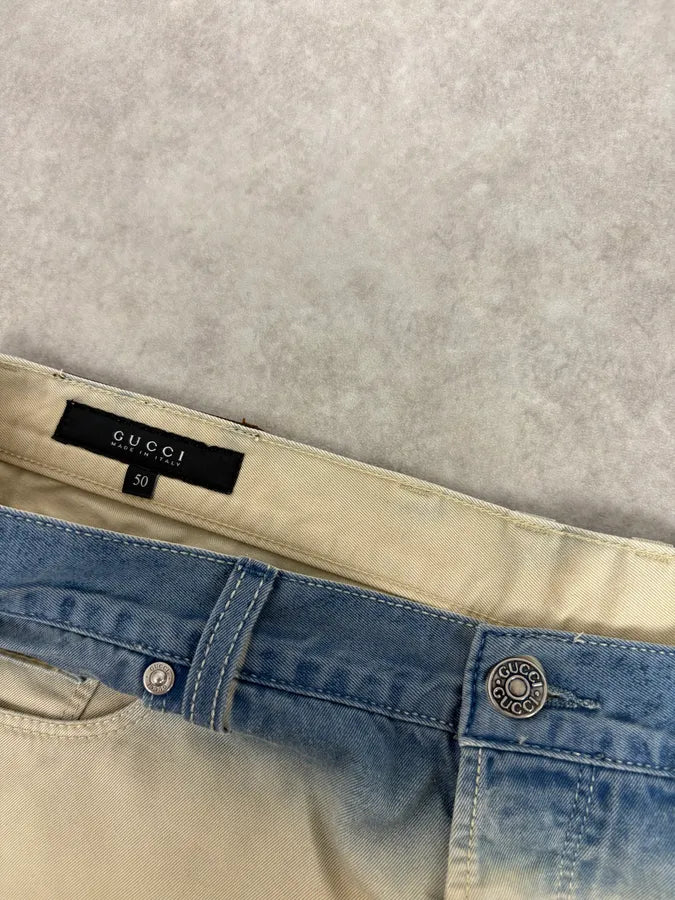 Gucci White Blue Gradient Slim Denim Jeans tfxAxji 5