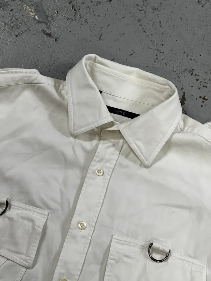 SS2002 Gucci White Cargo Safari Shirt by Tom Ford  hLsKYZA 8