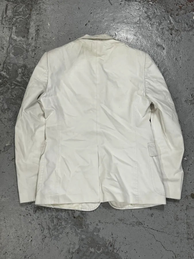 SS2008 Gucci White Cotton Embroidered Crest Blazer by Frida Giannini gcbGoTH 4