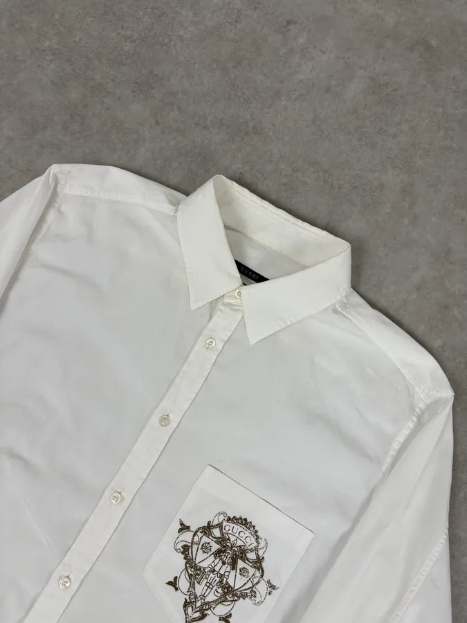 SS2013 Gucci White Signature Logo Shirt  JOfQsCP 3