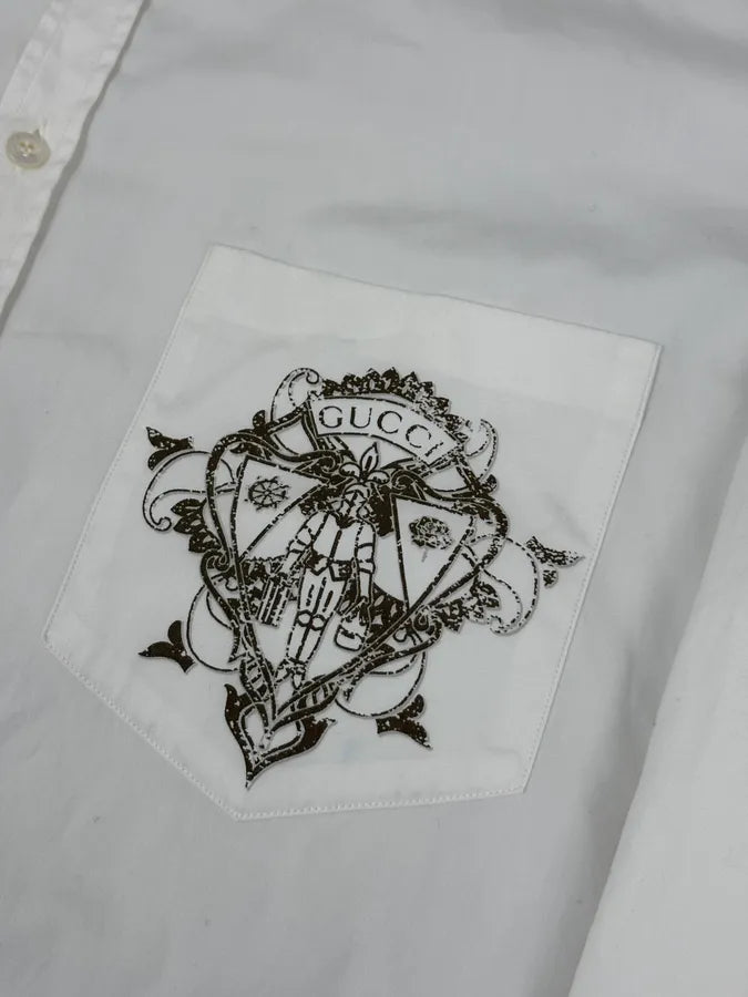 SS2013 Gucci White Signature Logo Shirt  JOfQsCP 6