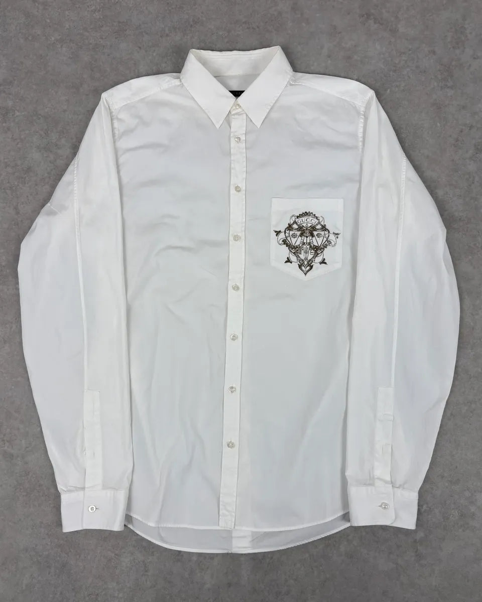 SS2013 Gucci White Signature Logo Shirt  JOfQsCP 0