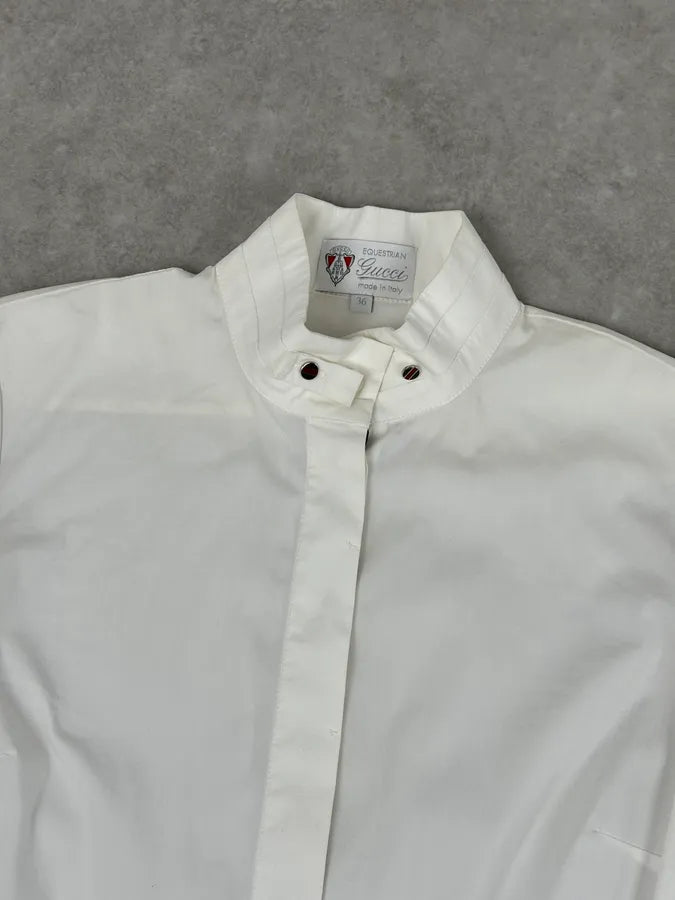 SS2008 Gucci White Web Stripe Shirt ZloPuRW 4