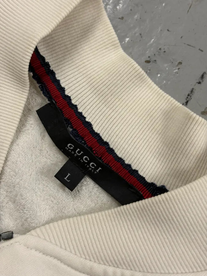 AW2006 Gucci White Propaganda Zip-up  Sweater DnrAWaa 7