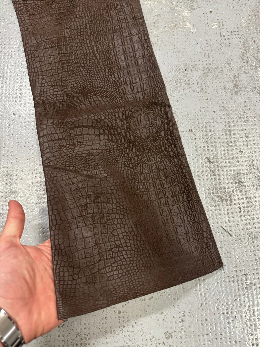 Guess Crocodile Effect Brown Pants tQTCYyC 7