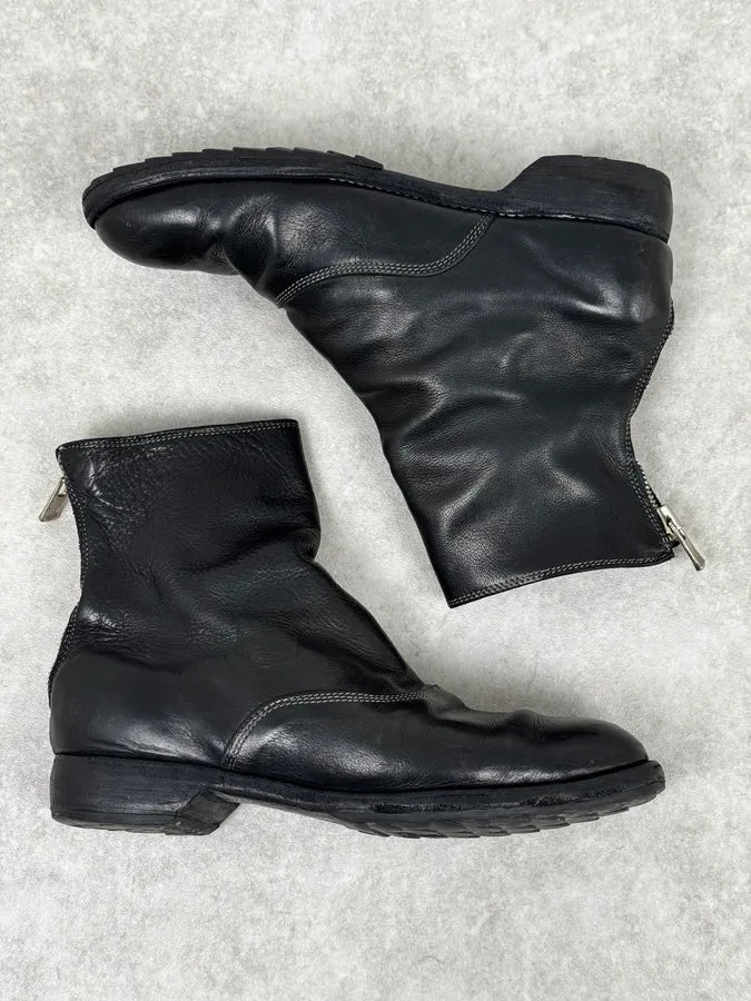 Guidi 211 Black Calf Leather Backzip Boots JgZNYlw 1