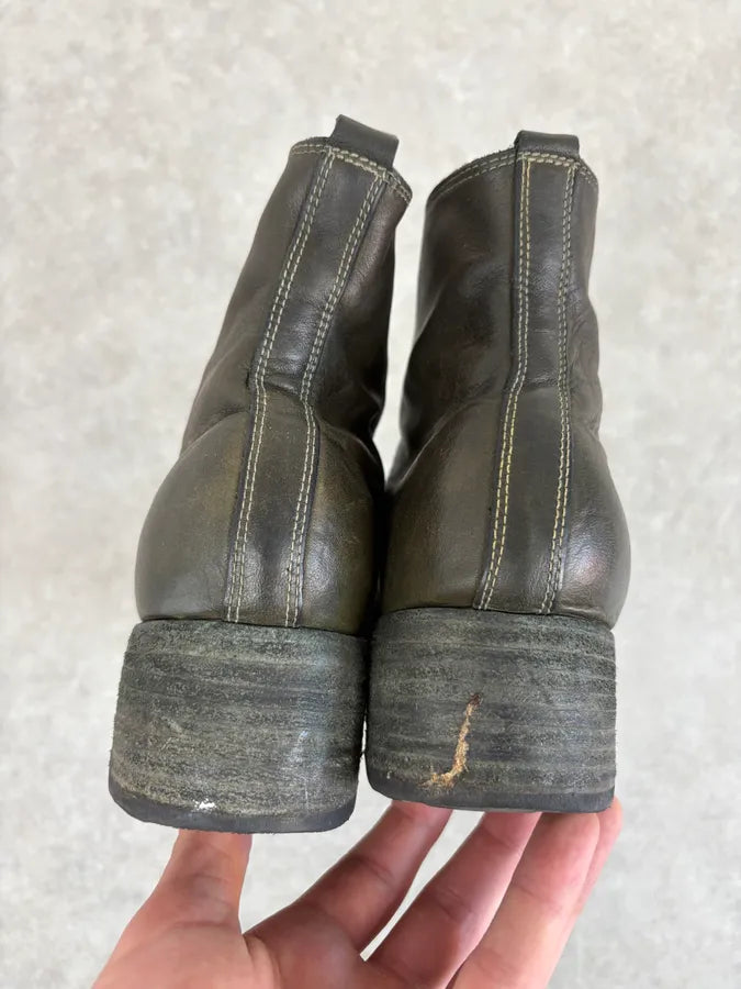 Guidi Horse Leather Dark Green Zip Boots FnciZQo 6