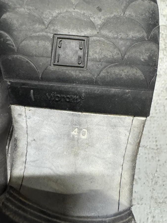 Guidi Grey Stone Leather Oversize Derby Shoes (41eu/us8) 3