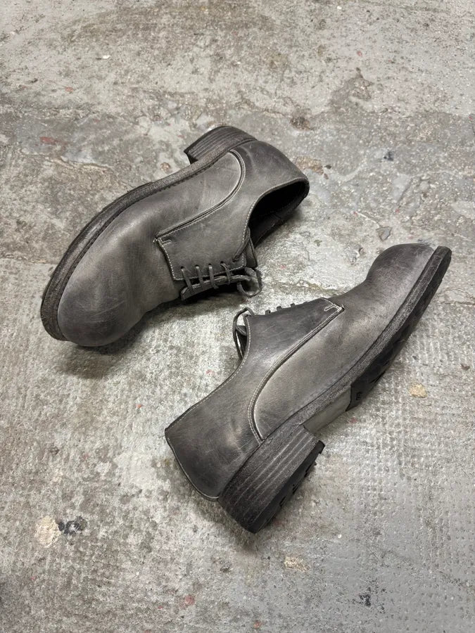 Guidi Grey Stone Leather Oversize Derby Shoes (41eu/us8) 4