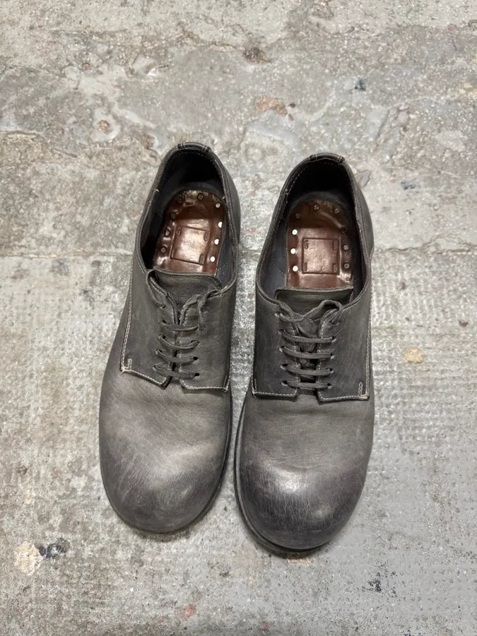 Guidi Grey Stone Leather Oversize Derby Shoes (41eu/us8) 5