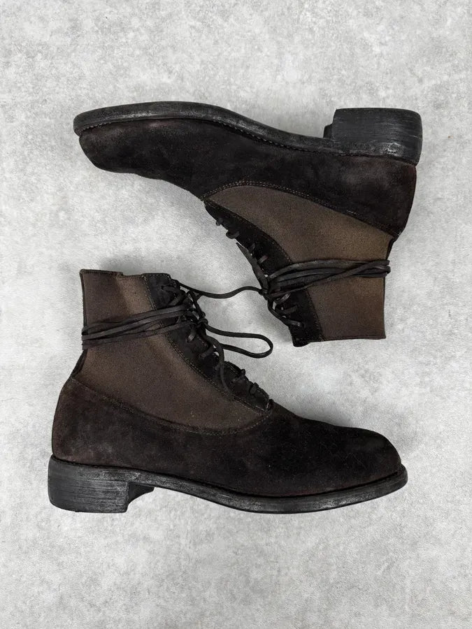 Guidi Lace-Up Brown Suede Leather Ankle Boots kiAFYqN 1