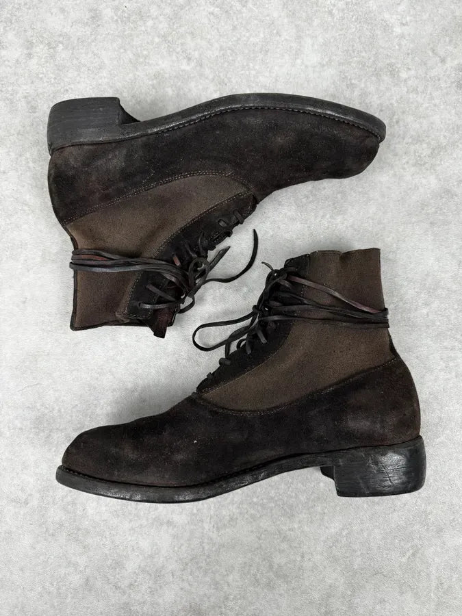 Guidi Lace-Up Brown Suede Leather Ankle Boots kiAFYqN 2