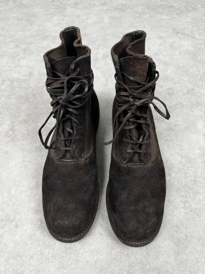 Guidi Lace-Up Brown Suede Leather Ankle Boots kiAFYqN 3