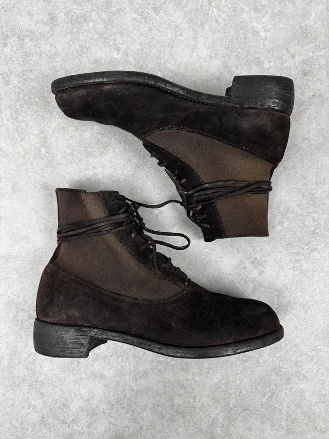 Guidi Lace-Up Brown Suede Leather Ankle Boots kiAFYqN 1
