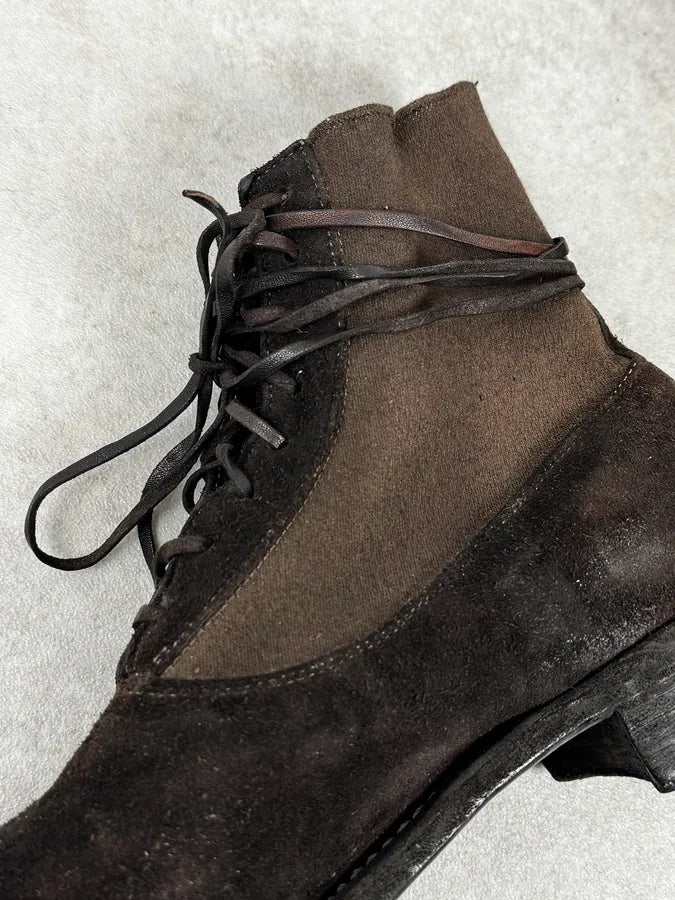 Guidi Lace-Up Brown Suede Leather Ankle Boots kiAFYqN 4
