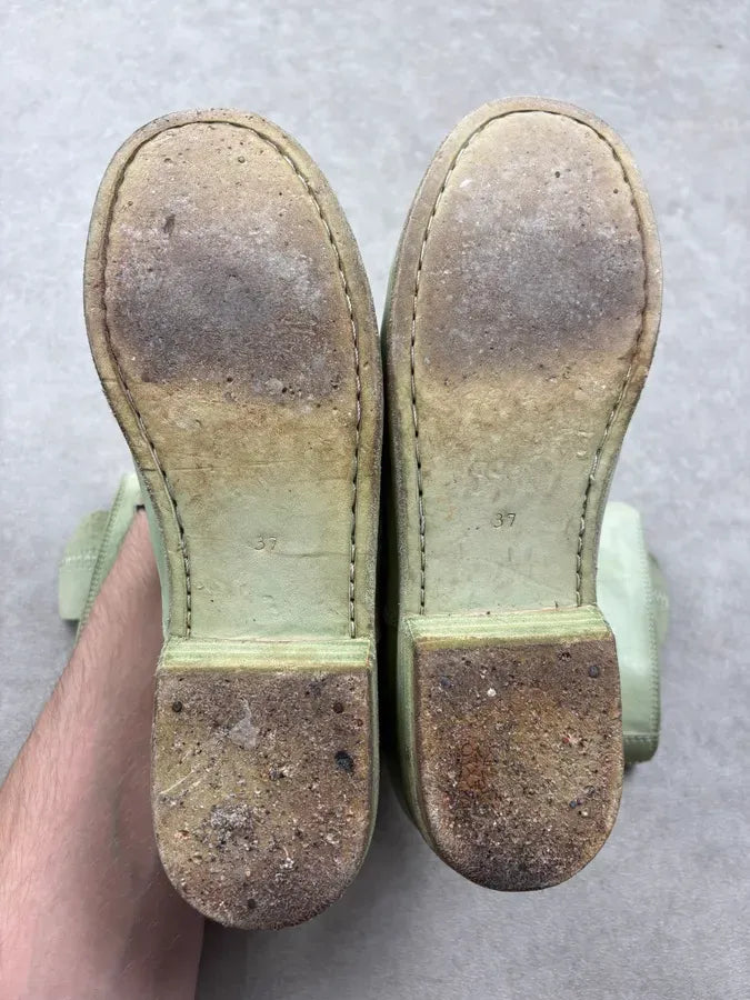 Guidi Mint Green Leather Front Zip High Boots JQZdKoT 8