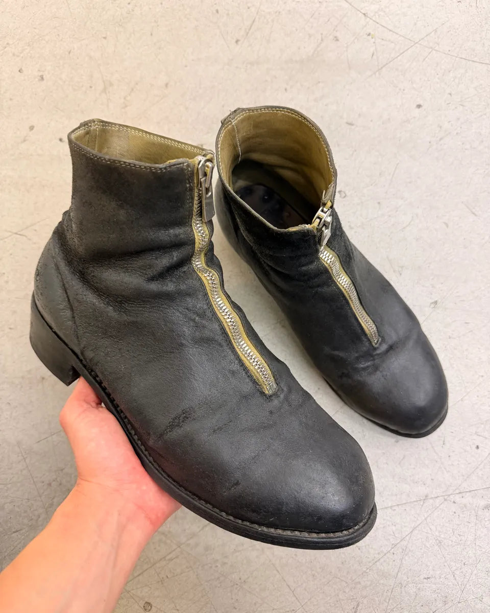 Guidi PL1 Front Zip Black Horse Leather Boots xoWSjgI 0