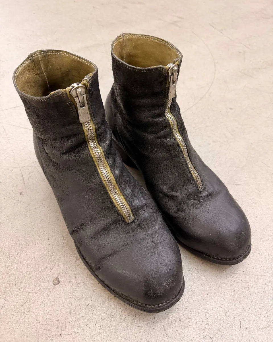 Guidi PL1 Front Zip Black Horse Leather Boots xoWSjgI 1