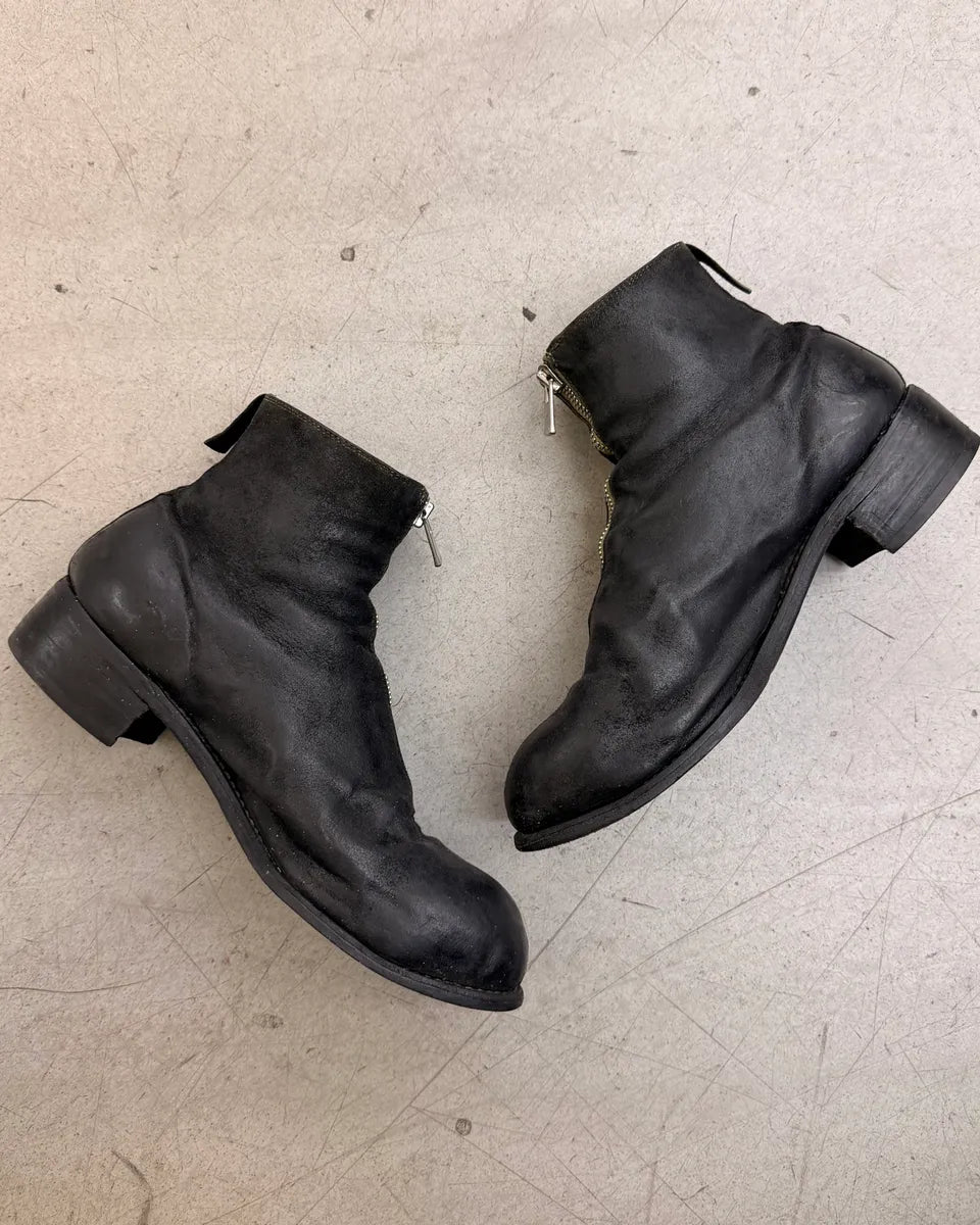 Guidi PL1 Front Zip Black Horse Leather Boots xoWSjgI 5