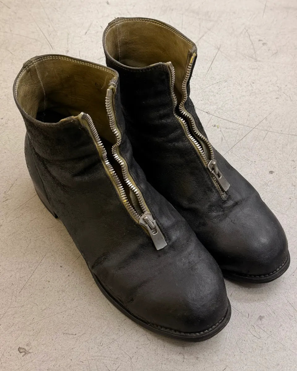 Guidi PL1 Front Zip Black Horse Leather Boots xoWSjgI 6