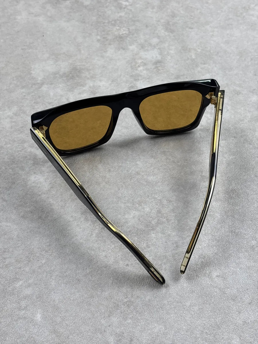 Tom Ford Black Acetate Amber-Lens Sunglasses gynBYOPe 6