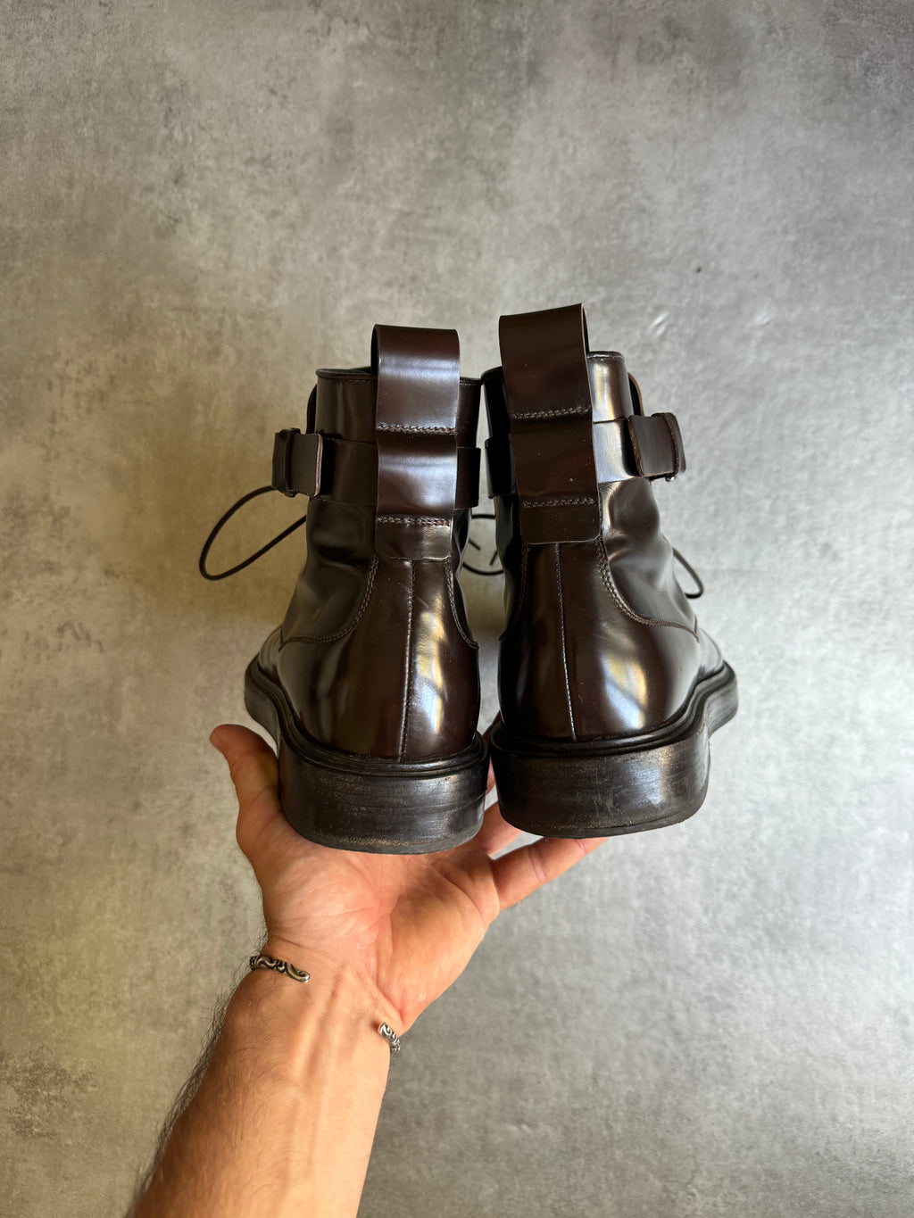 Giorgio Armani Brown Italian Premium Leather Boots (44,5) - 4