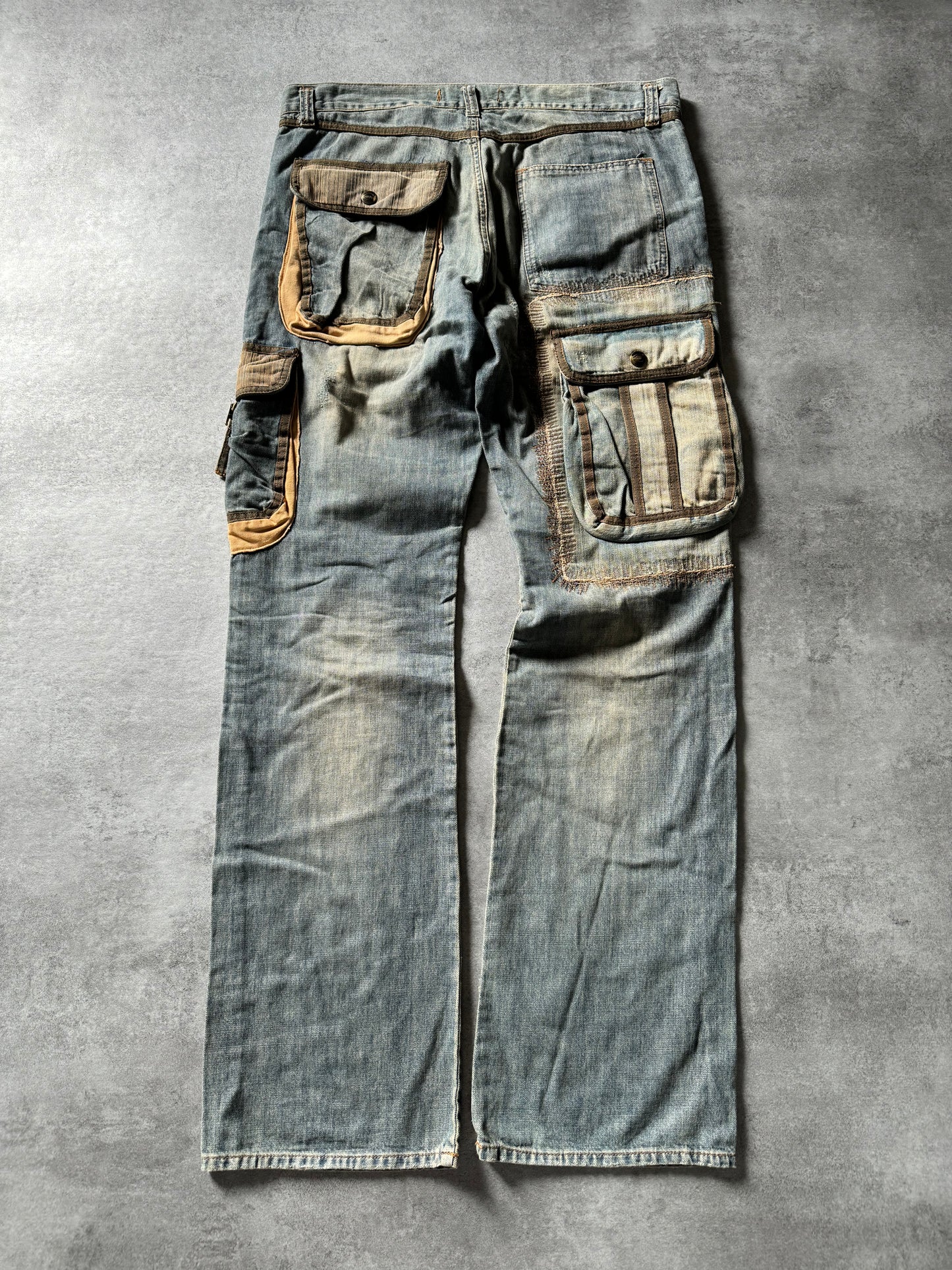 SS2006 Cavalli Harness Cargo Gun Archive Denim Jeans (L) - 2