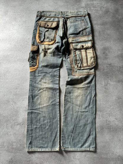 SS2006 Cavalli Harness Cargo Gun Archive Denim Jeans (L) - 2