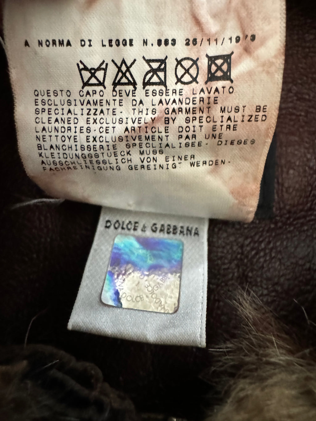 2000s Dolce & Gabbana Fur & Leather Brown Hybride Jacket  (M) - 6