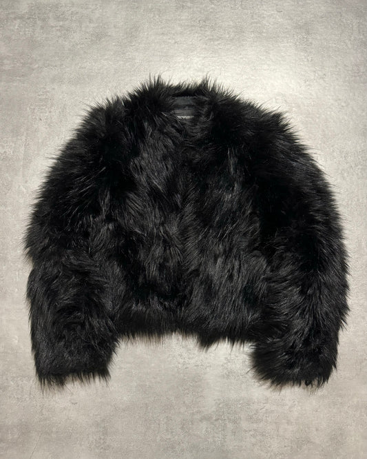 FW2017 Emporio Armani Faux Fur Black Cozy Jacket (XS) - 1