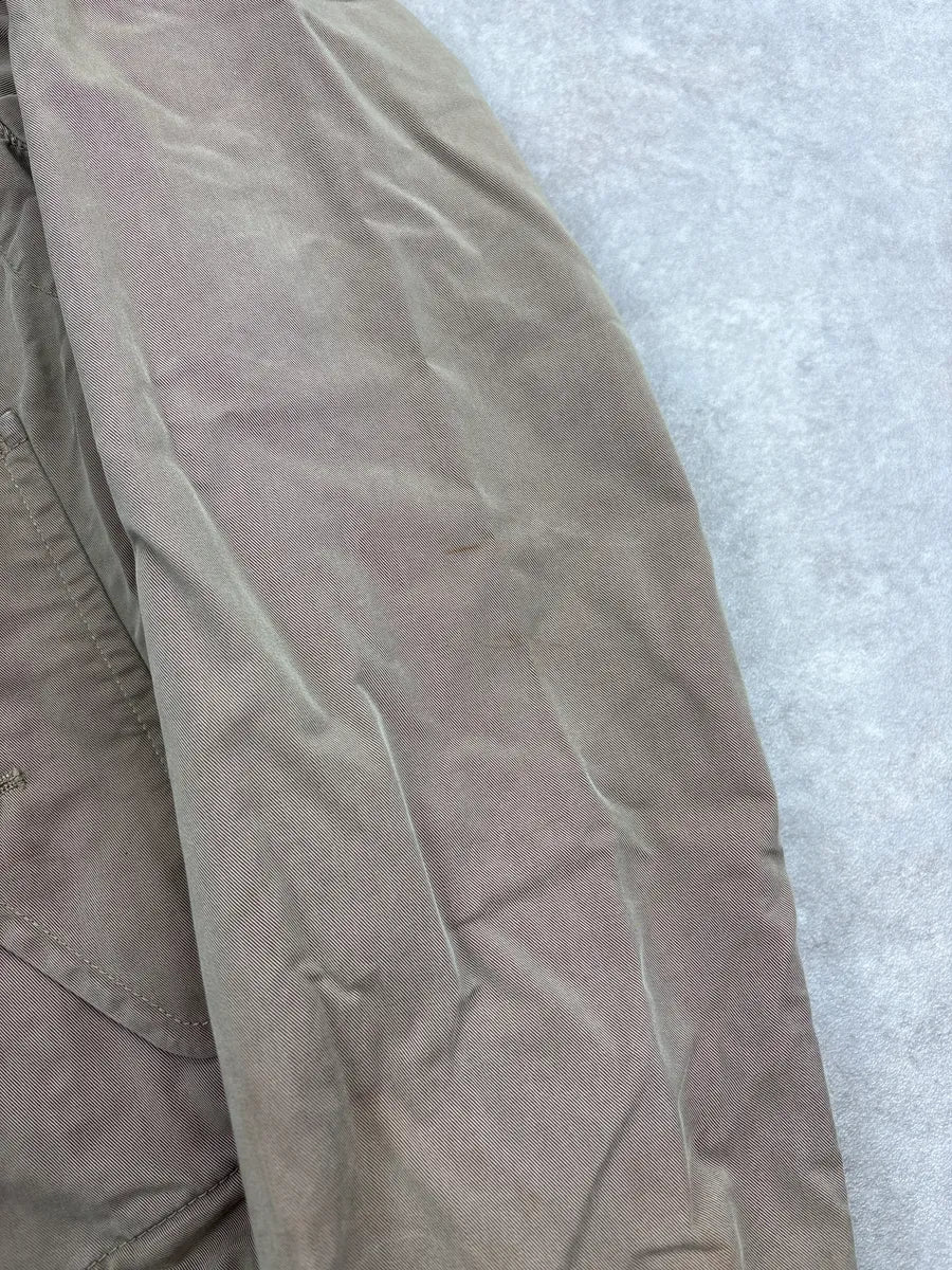 2000s Prada Light Brown Buttoned Stitched Bomber Jacket hLRKOzpV 9