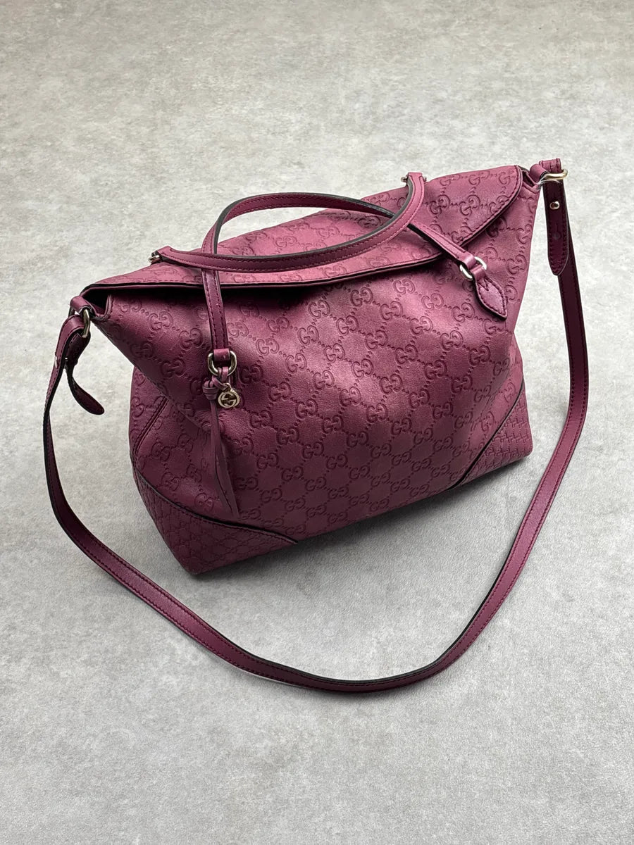 Gucci Berry Pink Leather Guccissima Embossed Totebag hMEQZVHw 3