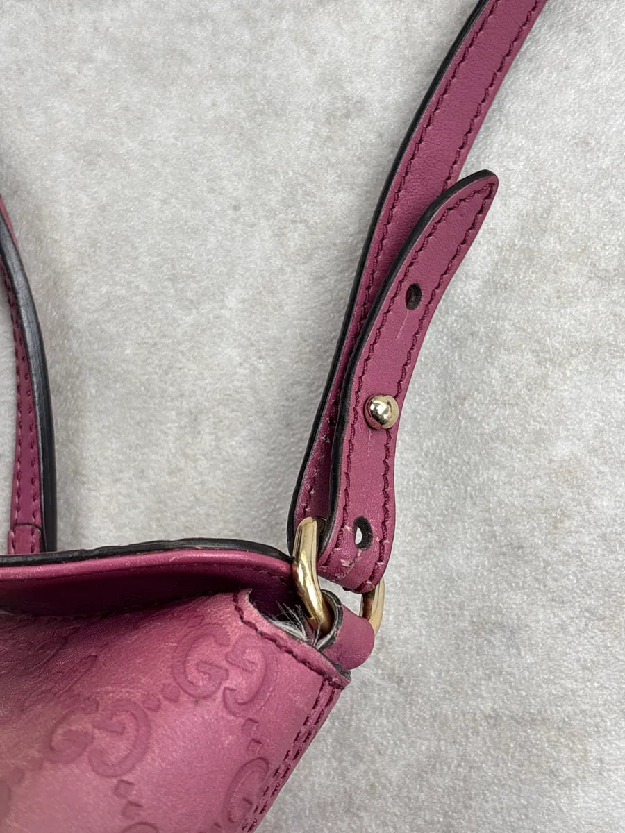 Gucci Berry Pink Leather Guccissima Embossed Totebag hMEQZVHw 11