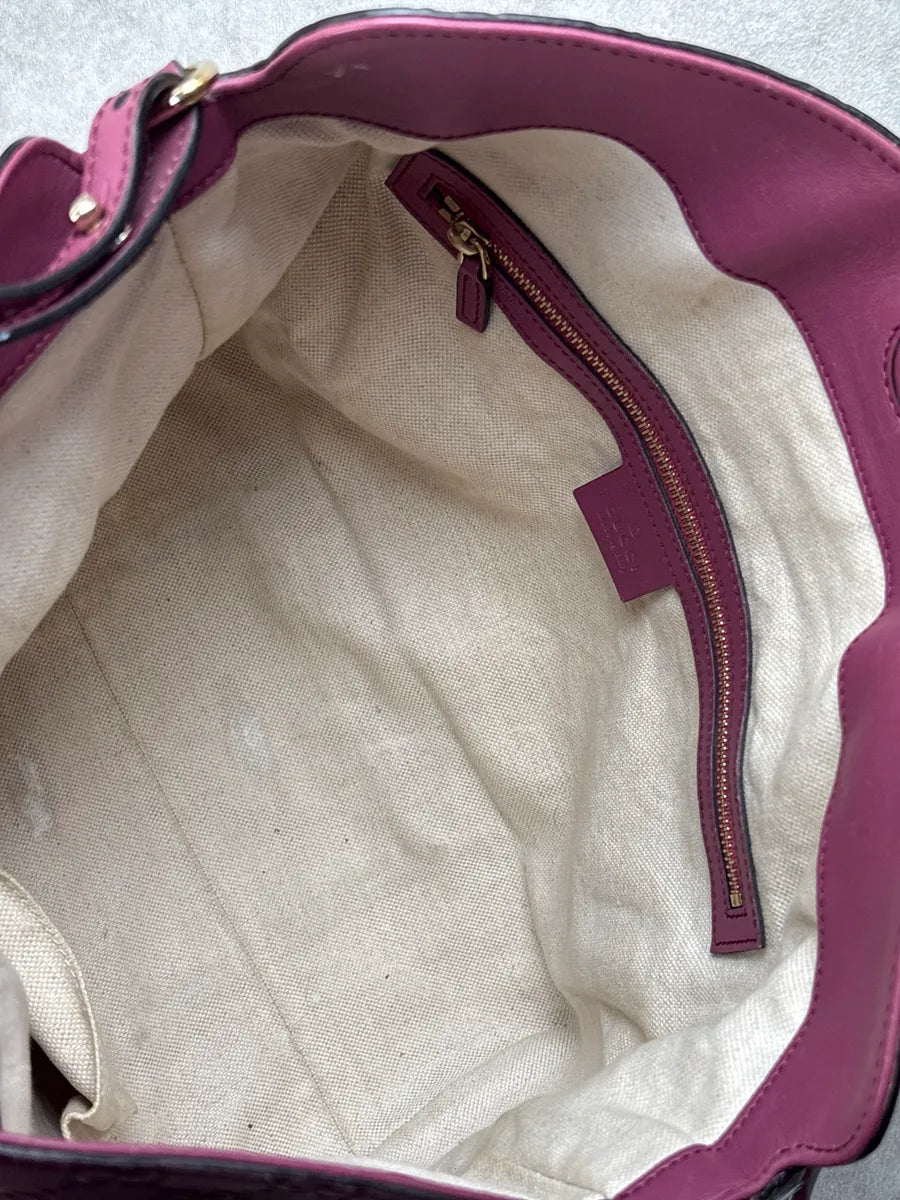 Gucci Berry Pink Leather Guccissima Embossed Totebag hMEQZVHw 13